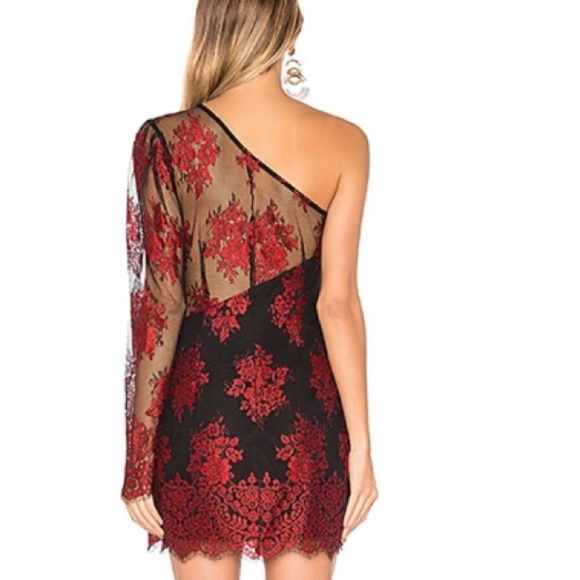 ❣️H:OURS❣️LEXANDER LACE ONE SHOULDER MINI DRESS❣️ - Picture 2 of 12